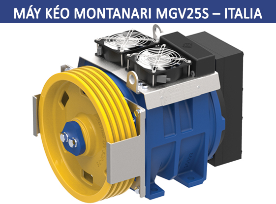 Động cơ thang máy Montanari MGV25S – Italia sử dụng Homelift