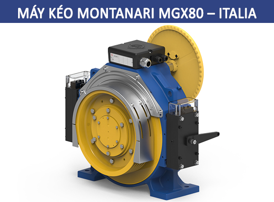 Động cơ thang máy Montanari MGX80 nhập khẩu Italia có CO, CQ máy kéo