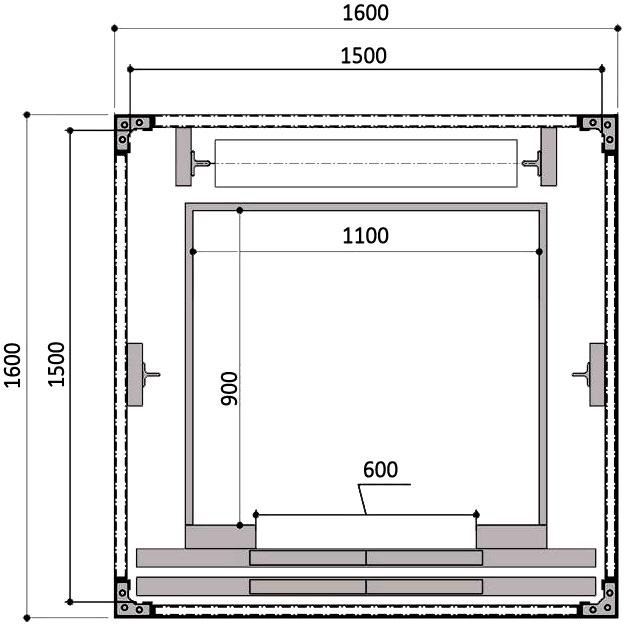 thang máy gia đình 350kg khung thép hoặc khung nhôm