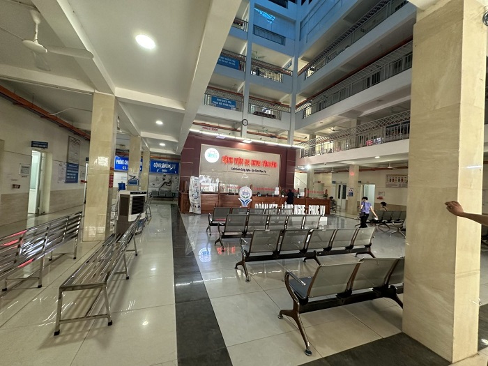 Khu sảnh chờ bệnh viện đa khoa tân dân bắc giang