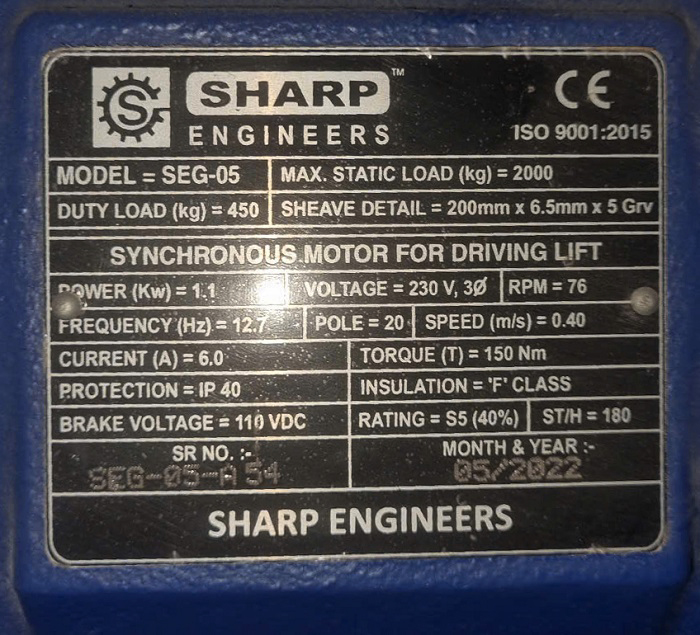 Thông số kỹ thuật động cơ Sharp Engineers