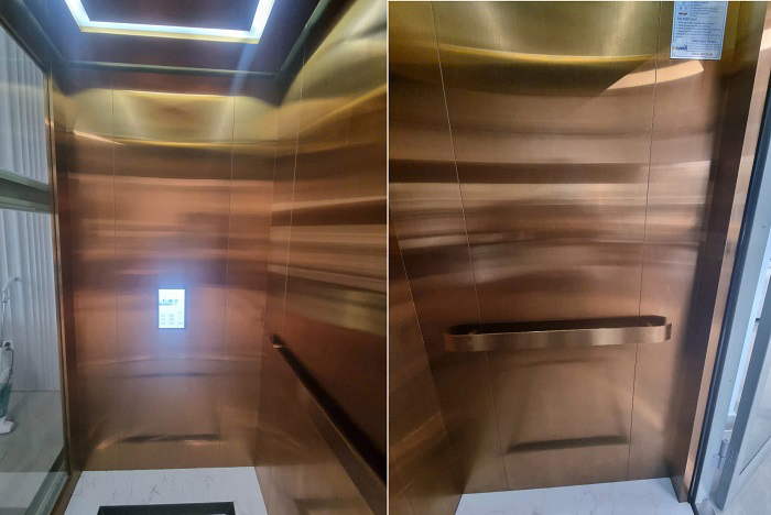 Cabin thang máy kính homelift Kích thước 1000 x 900 mm (Rộng x Sâu)
