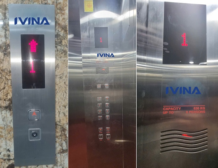 Bảng gọi tầng thang máy (Button) inox sọc nhuyễn