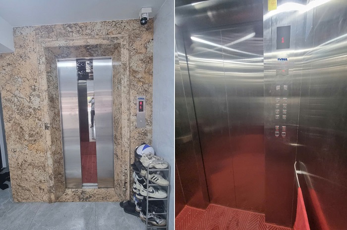 Cửa tầng cửa cabin inox sọc nhuyễn