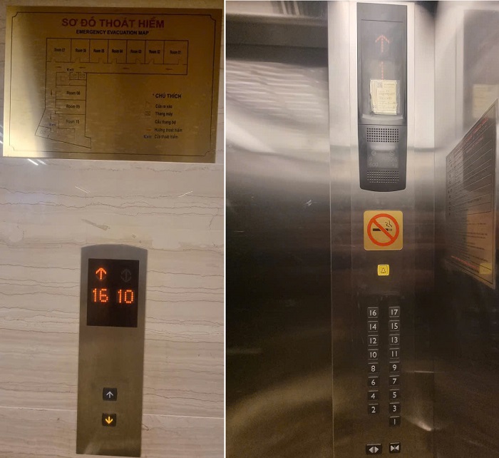Bảng gọi tầng, cabin thang máy (Button) inox sọc nhuyễn