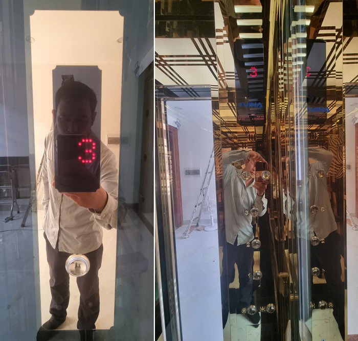 Bảng gọi tầng, cabin thang máy (Button) inox vàng gương