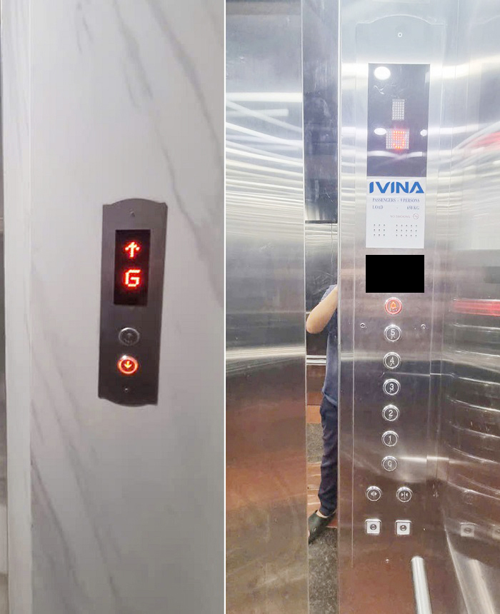 Bảng gọi cabin, tầng (Button) inox sọc nhuyễn